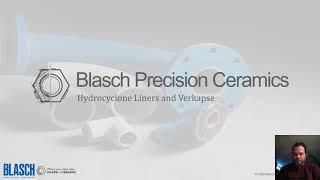 A video title card: Blasch Precision Ceramics - Hydrocyclone Liners and Verkapse